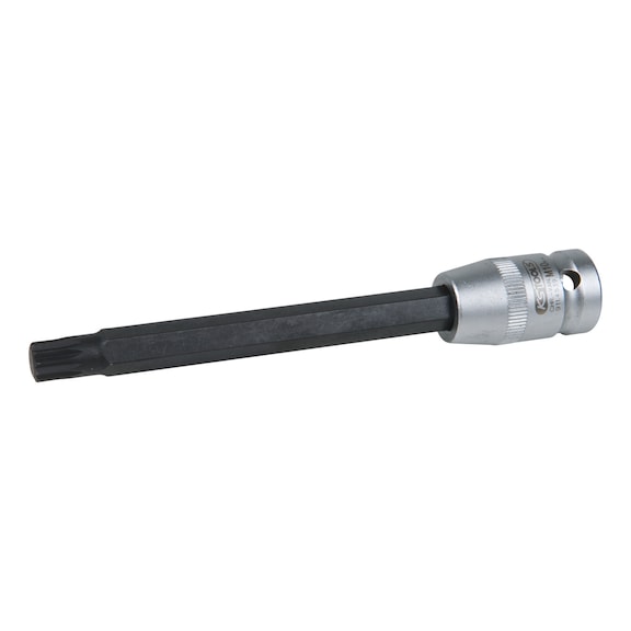 1/2 inch bit socket for multi-tooth (XZN) M12, length 140 mm, phosphated - Additional bit socket