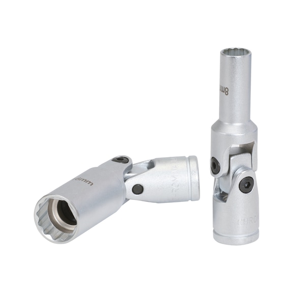 3/8 inch 12-point socket with joint, 3/8 inch - 3/8 inch 12-point socket with joint