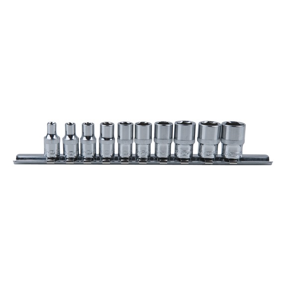 KS TOOLS 1/4 inch CHROMEplus hex socket set, 10-piece 4-13 mm - CHROMEplus socket wrench (set)