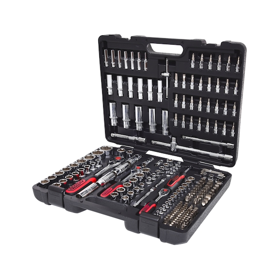 1/4 inch, 3/8 inch, 1/2 inch CHROMEplus socket wrench set, 195 pieces - CHROMEplus socket wrench (set)