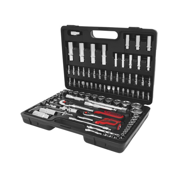 1/4 inch, 1/2 inch CHROMEplus socket wrench set, 96-piece - CHROMEplus socket wrench (set)
