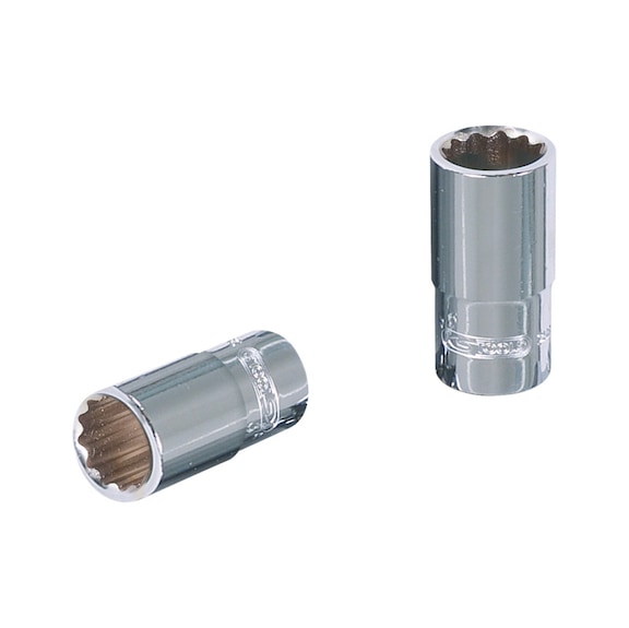 1/4 inch CHROMEplus 12-point socket, 12 mm - 1/4 inch CHROMEplus 12-point socket