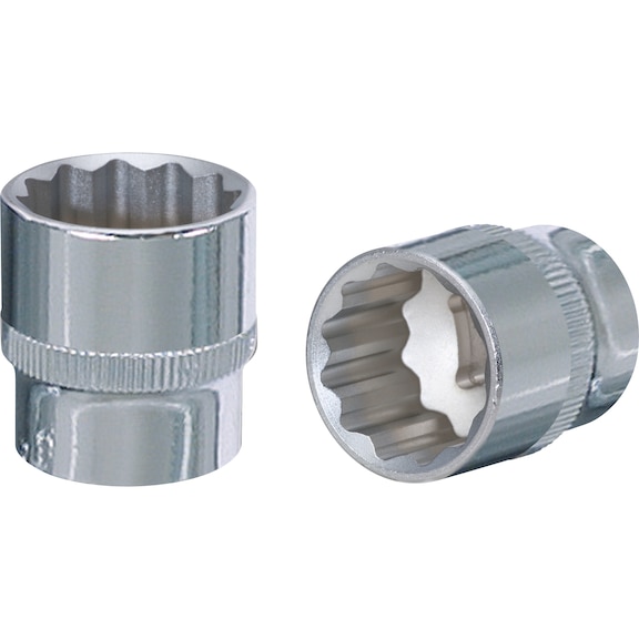 3/8 inch CHROMEplus 12-point socket, 5/16 inch - 3/8 inch CHROMEplus 12-point socket