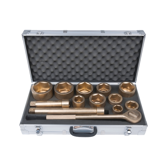 BRONZEplus socket wrench set 1 inch, 13-piece - BRONZEplus socket wrench set