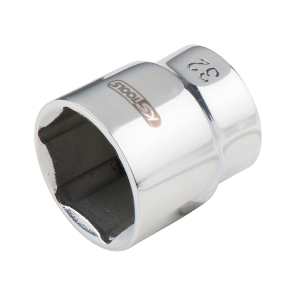 STAINLESS STEEL 3/4 inch hex socket, 65 mm - STAINLESS STEEL 3/4 inch hex socket