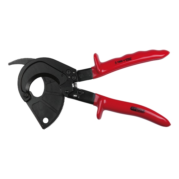 Ratchet cable cutter with protective insulation, 310 mm - Ratchet cable cutter with protective insulation