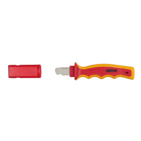 KS TOOLS Stripping knife with protective insulation, 185 mm - Electrician's knife