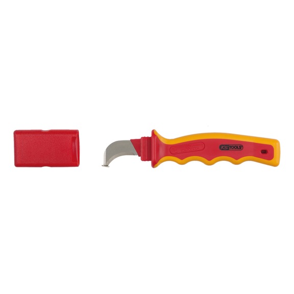 Cable knife with protective insulation and hook blade, 200 mm 117.1331 - Cable knife