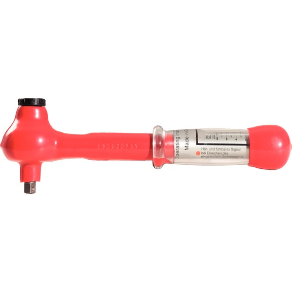 1/2 inch mini torque wrench with protective insulation + reversible head, 5–25 N&middot;m - VDE torque wrench