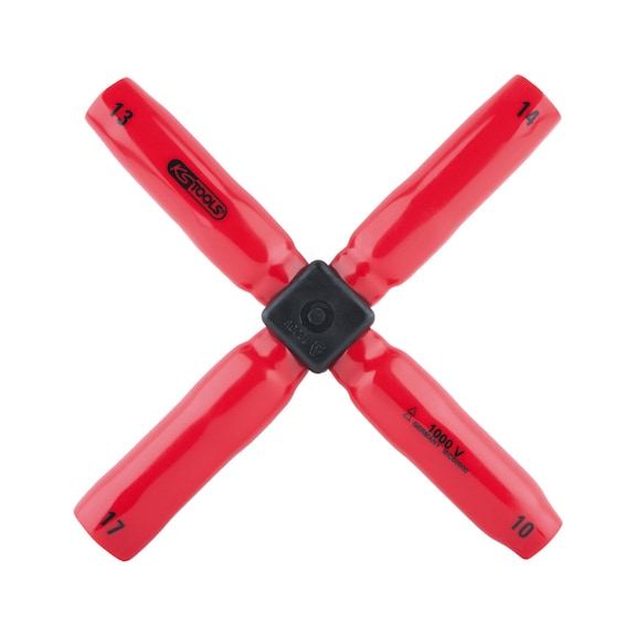 Cross wrench with protective insulation, 10x13x14x17mm 117.1720 - Cross wrench