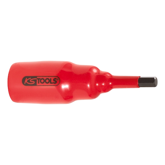 3/8 inch bit socket with protective insulation for hexagon socket, short, 6 mm - 3/8 inch bit socket with protective insulation for hexagon socket