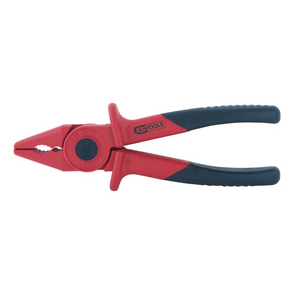 KS TOOLS Plastic combination pliers with protective insulation, 185 mm - Combination pliers