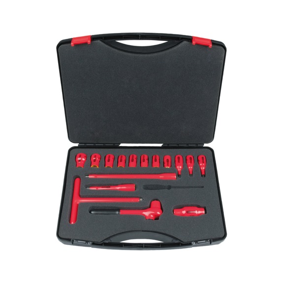 KS TOOLS 3/8 inch socket wrench set with insulated tools, 16 pieces 117.1882 - Socket wrench set with insulated tools