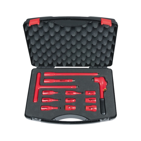 3/8 inch socket wrench set with insulated tools, 13-piece 117.1886 - Socket wrench set with insulated tools