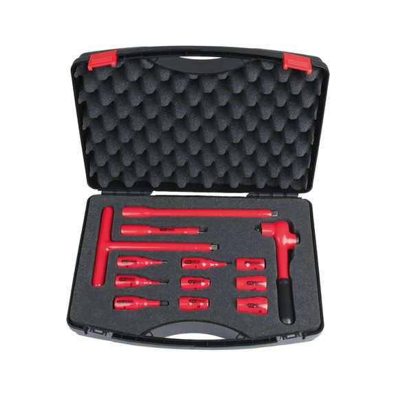 3/8 inch socket wrench set with insulated tools, 13 pieces 117.1888 - Socket wrench set with insulated tools