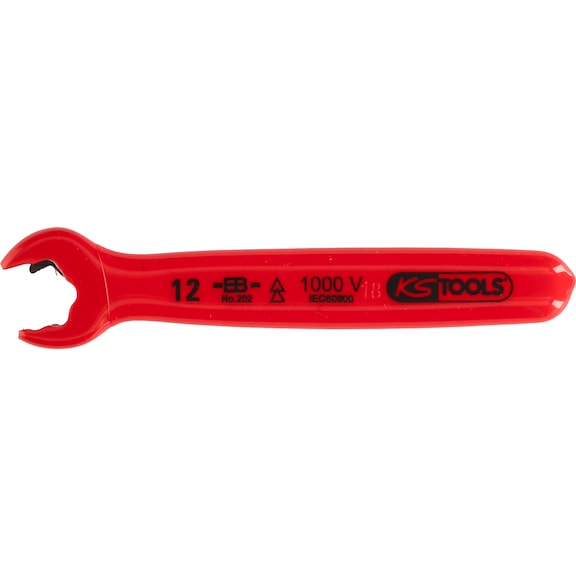 Ratchet open-end wrench with protective insulation, 14 mm - Ratchet open-end wrench