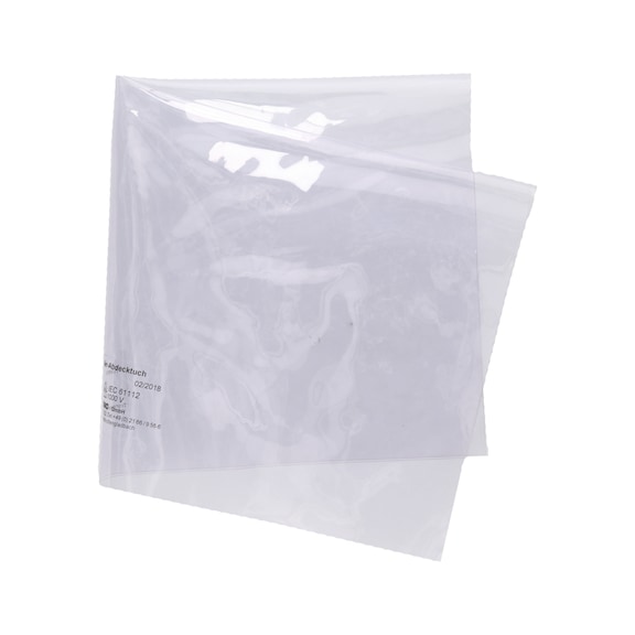 Cover sheet with protective insulation, transparent, 1000 mm - Cover cloth