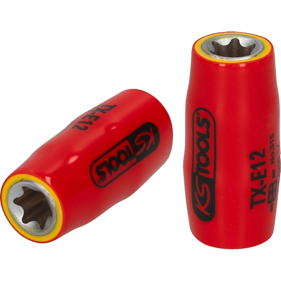 3/8 inch TX E socket with protective insulation, E18 - 3/8 inch Torx E socket with protective insulation