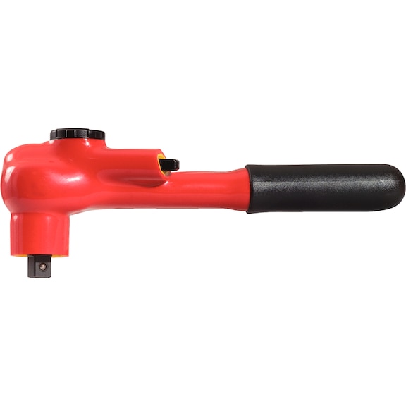 3/8 inch reversible ratchet with protective insulation and locking mechanism, 32 teeth - KS TOOLS Ratchet (stepped spanner)