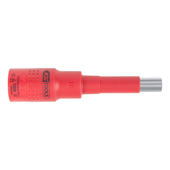 3/8 inch insulated bit socket multi-tooth, M10, insulated - 3/8 inch insulated bit socket, multi-tooth