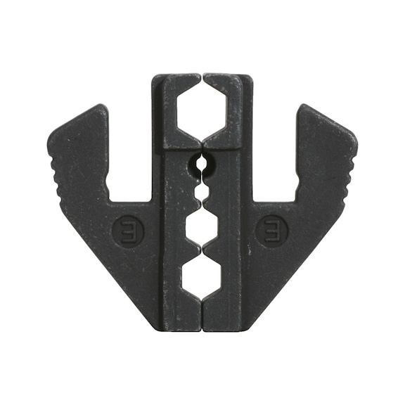 Pair of crimping dies for coaxial plugs, D: 6.50 / 5.41 / 1.72 mm - Crimping tool insert