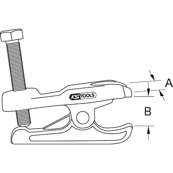 KS TOOLS Universal-Kugelgelenk-Abzieher mechanisch, 70 mm - Abziehwerkzeug, Ausdreher (Sonstige)
