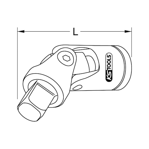 1/4 inch CHROMEplus universal joint 130.0318 - Cardan joint 1/4" (socket insert)