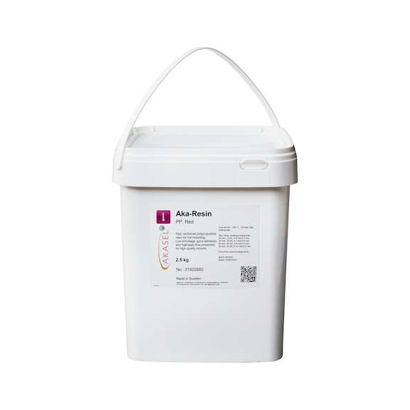 AKASEL AKA-Resin PP, red, hot embedding resin 2.5 kg - AKA-Resin PP red hot embedding resin