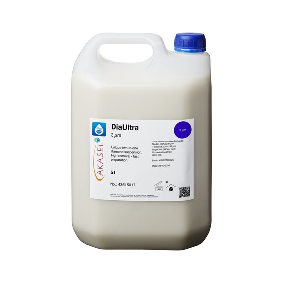 AKASEL Diamantsuspension DiaUltra MONO 3&micro;m, Polieren, 5 l - 2 in 1 Diamantsuspension DiaUltra Mono