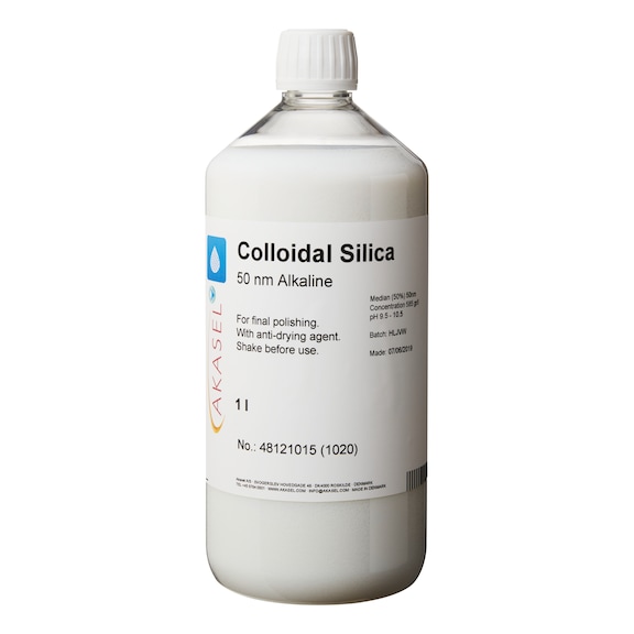 AKASEL OXIDE Colloidal Silicia Suspension Alkalisch, Endpolieren, 0,05&micro;m, 1 Liter - Oxid Suspension Alkaline Fumed Silicia Suspension