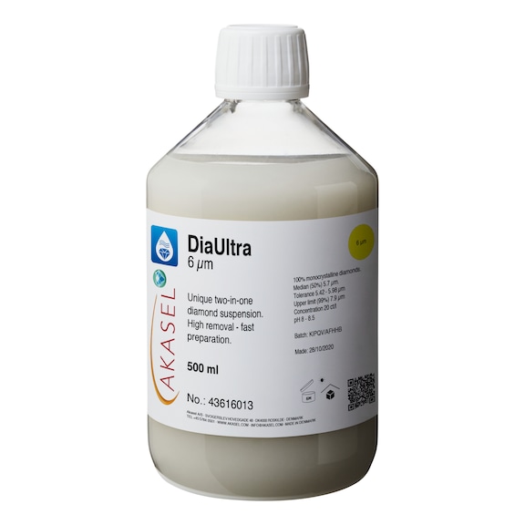 AKASEL DiaUltra MONO diamond suspension 6 &micro;m, polishing, 500 ml - DiaUltra Mono 2-in-1 diamond suspension