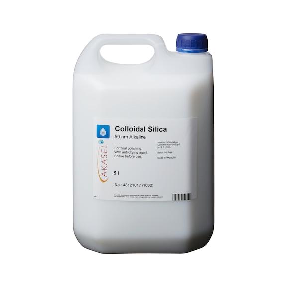 AKASEL OXIDE Colloidal Silicia Suspension Alkalisch, Endpolieren, 0,05&micro;m 5 Liter - Oxid Suspension Alkaline Fumed Silicia Suspension