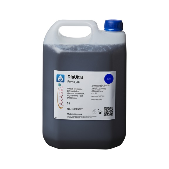 AKASEL DiaUltra POLY diamond suspension, polishing, 5 l - DiaUltra Poly diamond suspension