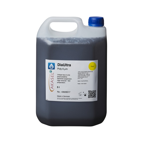 AKASEL DiaUltra POLY diamond suspension 6 &micro;m, polishing, 2.5 l - DiaUltra Poly diamond suspension