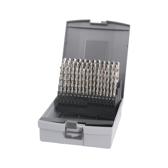 ATORN Twist drill bit set HSSE DIN 338 type VA 130&deg; 6.0-10.0 mm in cassette - HSSE twist drill bit set in cassette, type VA
