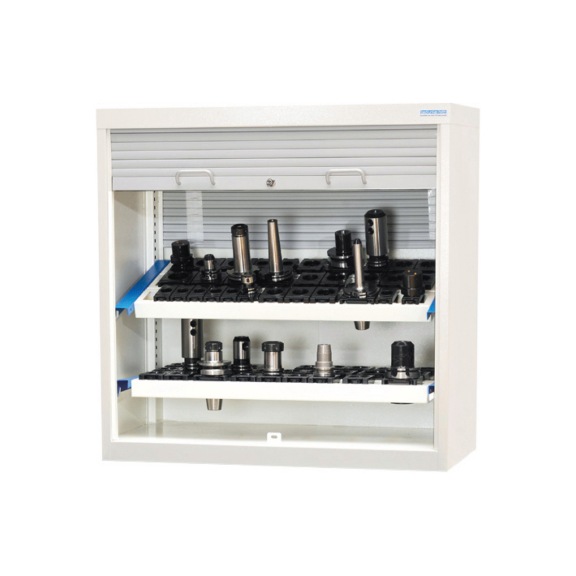 CNC top-mounted roller shutter cabinet with 2 x CNC supports - Tool cabinet CNC