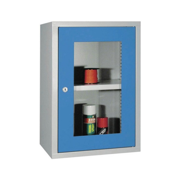 Wall-mounted cupboard width 400 mm, 1 x viewing window door, 1 x shelf - equipment, workshop equipment (other)