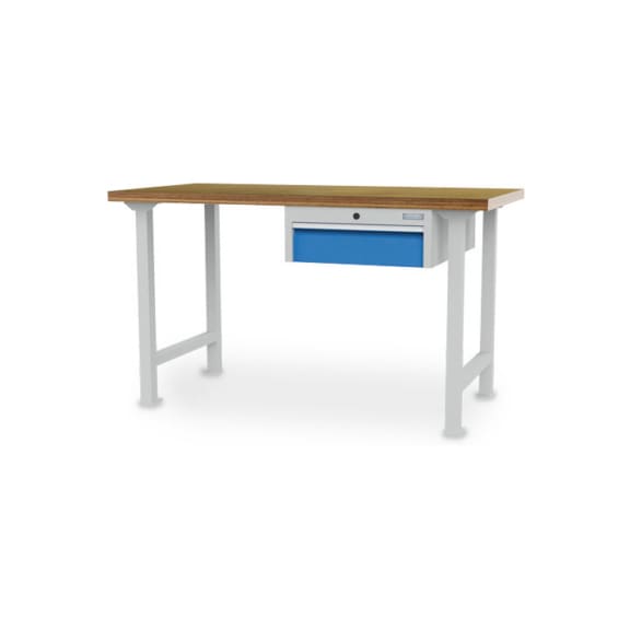 Row workbench width 2000 mm, R18-24, suspended drawer unit, 1 x drawer - Workbench (workshop)