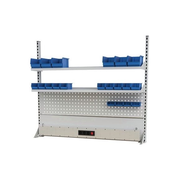Workbench superstructure 1500 mm, multi-wall superstructure without lighting and top frame - Workbench (system workplace, workshop, other)