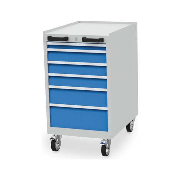 Mobiler Schubladenschrank Tiefe 736 mm, R 18-24, 6 x Schublade, 04.10.06V10B - Schubladenschrank (Lagereinrichtung, Werkstatt)