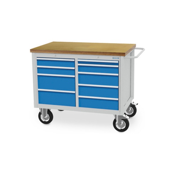 Mobile Kastenwerkbank Tiefe 736, R 18-24, 9 x Schublade - Werkbank (System-Arbeitsplatz, Werkstatt, Sonstiges)