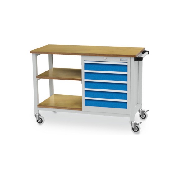 Mobile workbench depth 540 mm, R 18-16, 5x drawer - Workbench (system workplace, workshop, other)