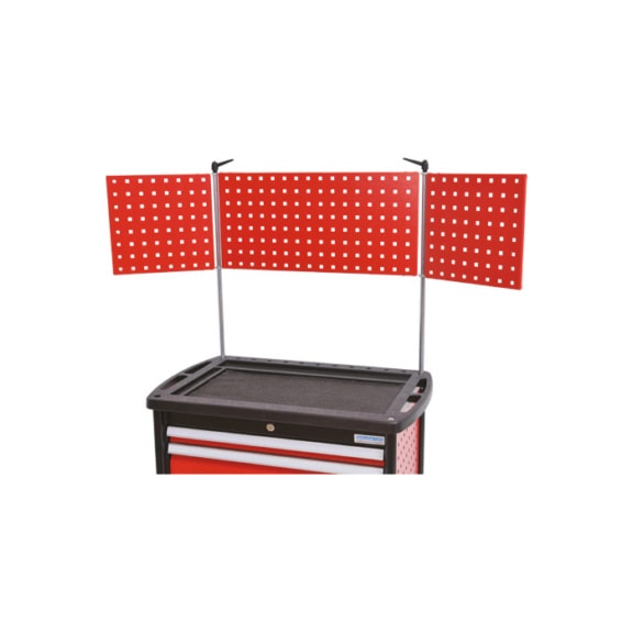 Lochplattenaufbau mit schwenkbaren Seitenteilen für maxmobile - Transportgerät (Werkstatt, Zubehör, Sonstiges)