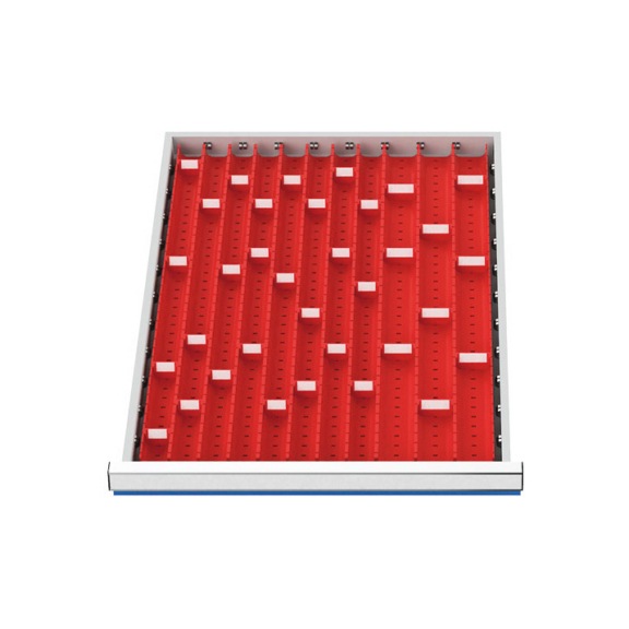 Drawer partition R 18-24 with trough plates for front 50/75 mm - Drawer partition (workshop)