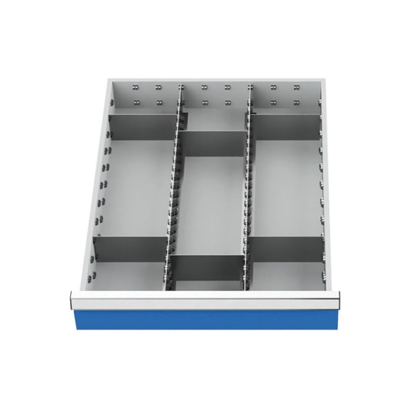 Schubladeneinteilung R 18-24 mit Metalleinteilung für Front 150 mm, 113A - Schubladentrennwand