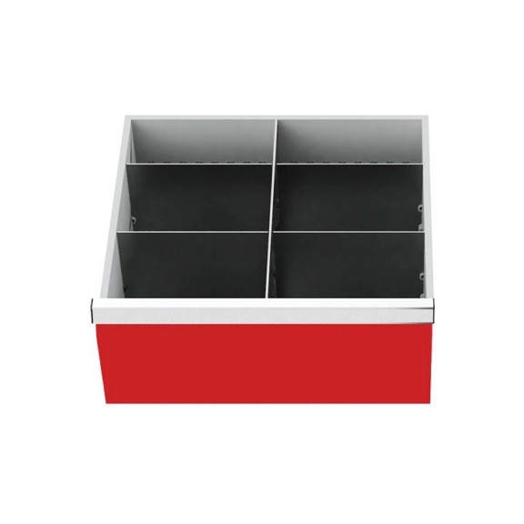 Schubladeneinteilung R 18-16 mit Metalleinteilung für Front 200 mm - Schubladentrennwand