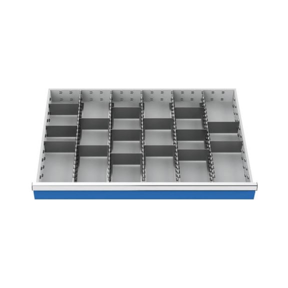 Schubladeneinteilung R 36-24 mit Metalleinteilung für Front 100/125mm 153BLH100A - Schubladentrennwand