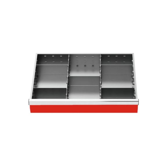 Schubladeneinteilung R 24-16 mit Metalleinteilung für Front 150 mm - Schubladentrennwand