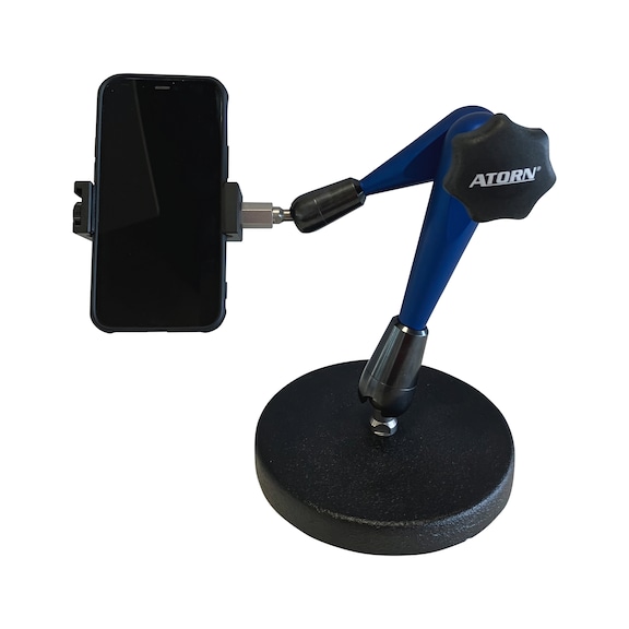 ATORN 3D articulated arm 200 mm with smartphone holder, table base - Support de montage articulé 3D, « 3e main »