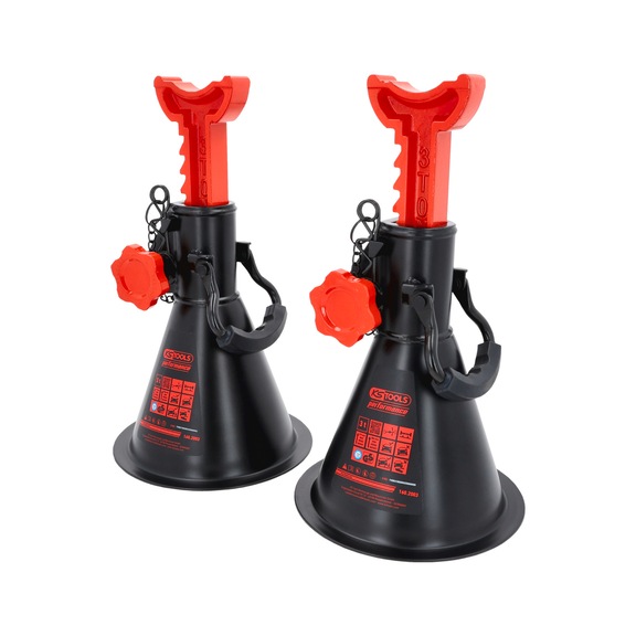 KS TOOLS performance jack stand, 3 t, sold in pairs - Support blocks